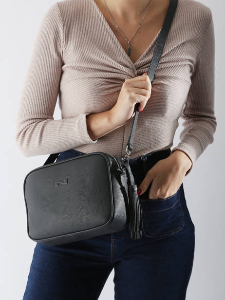 Cross Body Tas Camera Bag Leder Nathan baume Zwart nathan 2 ander zicht 1